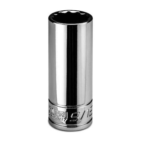 Capri Tools 1/4 in Drive 9/16 in 12-Point SAE Deep Socket CP16187